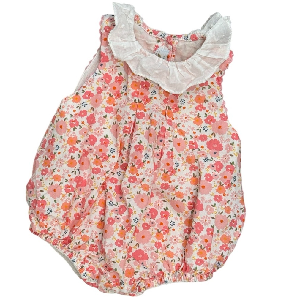 Cuclie Floral Spring Sleeveless Baby Toddler Bubble Romper Playsuit